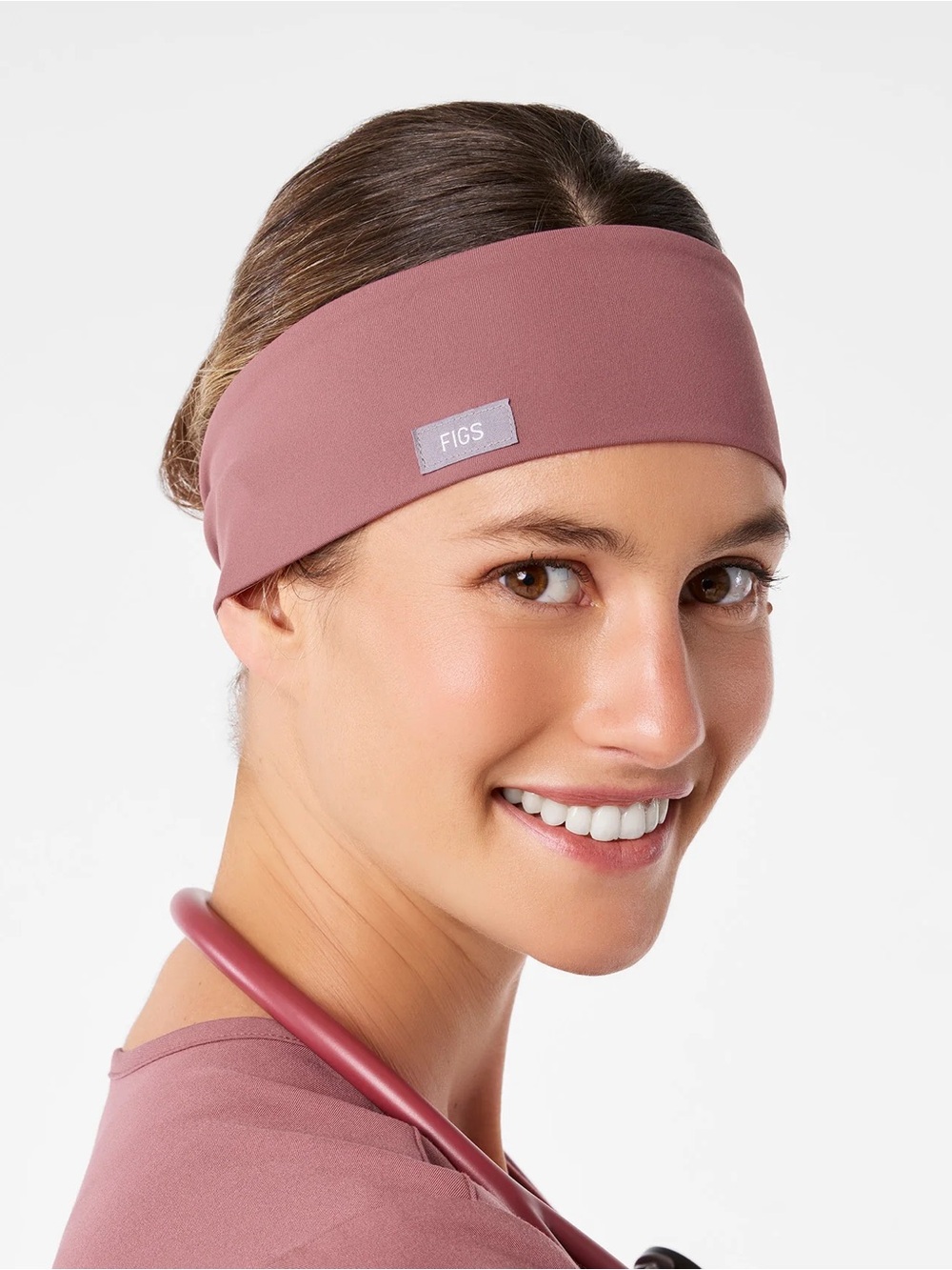 NWT FIGS Scrubs Headband cinched Mauve Pink SOLD OUT